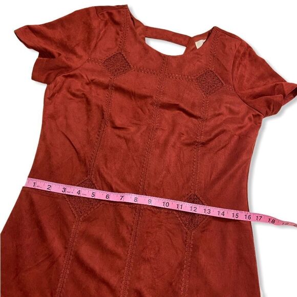 The Impeccable Pig Faux Suede Embroidered Dress - Picture 9 of 12